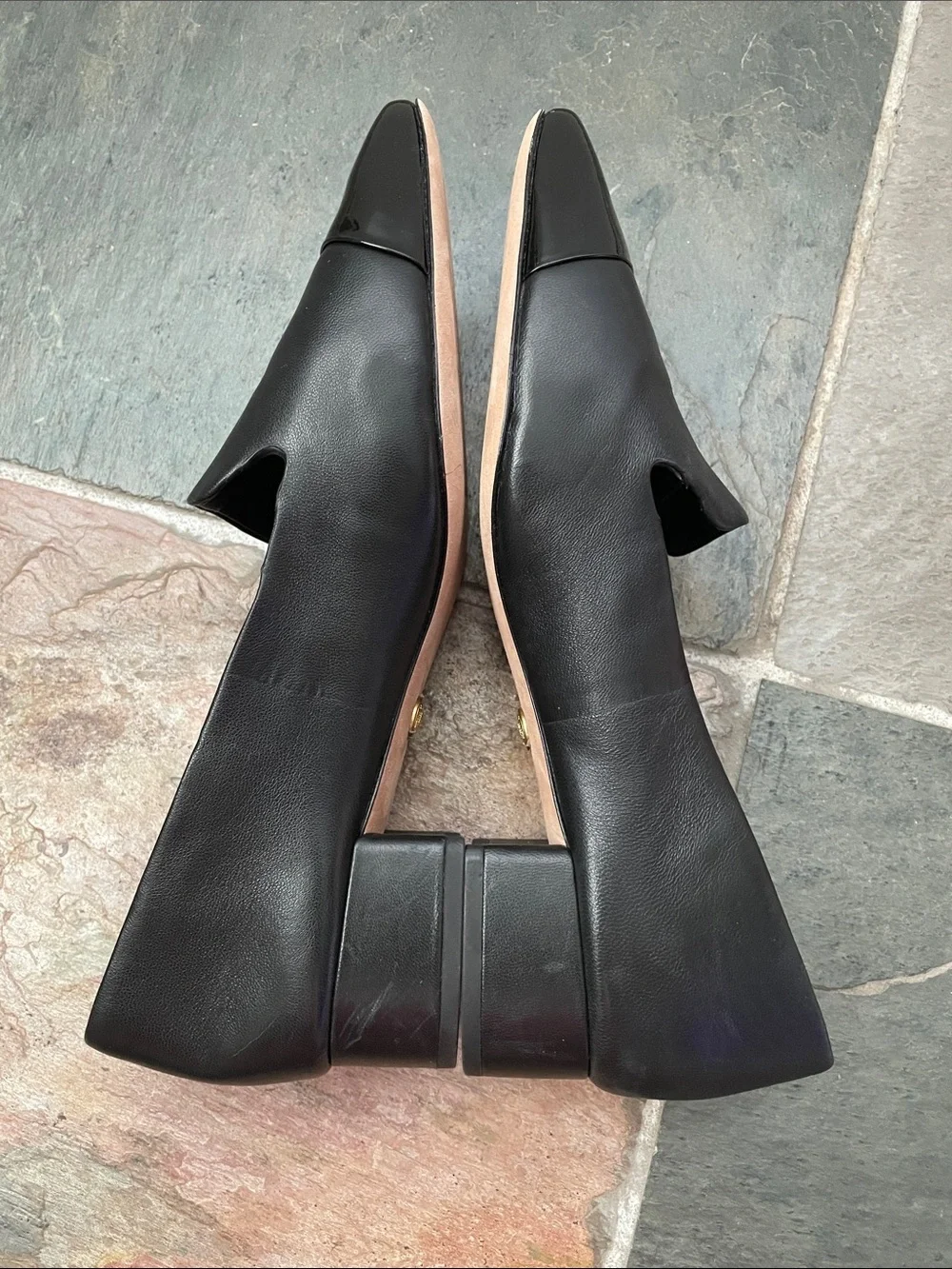 New Veronica Beard Cecile Cap Toe Loafer Black Leather Sz 9.5